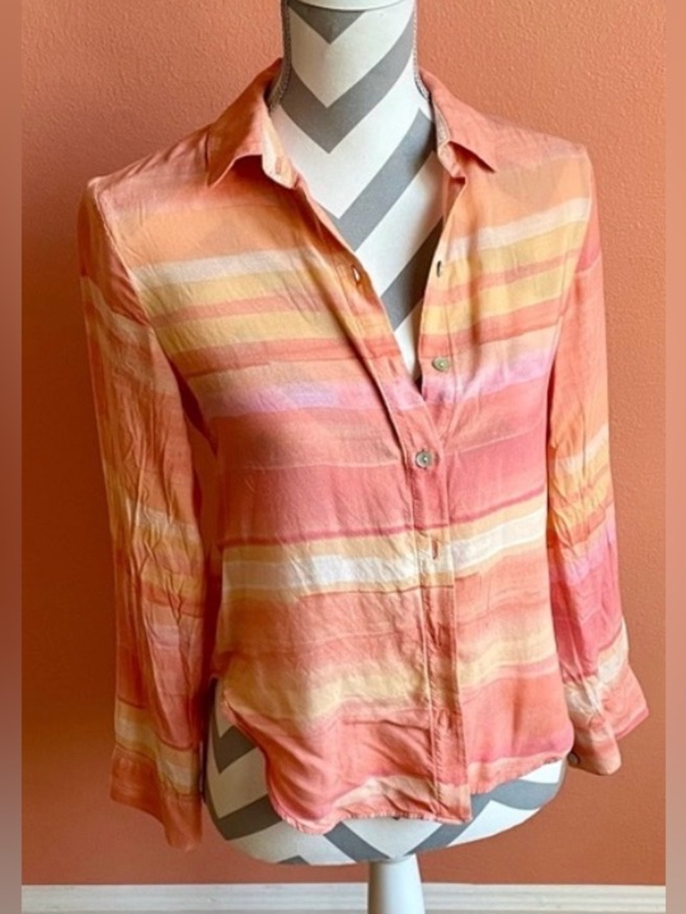 Cloth & Stone Multicolor Striped Button-Down Shirt